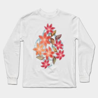 Cute Lilies and Leaves Long Sleeve T-Shirt